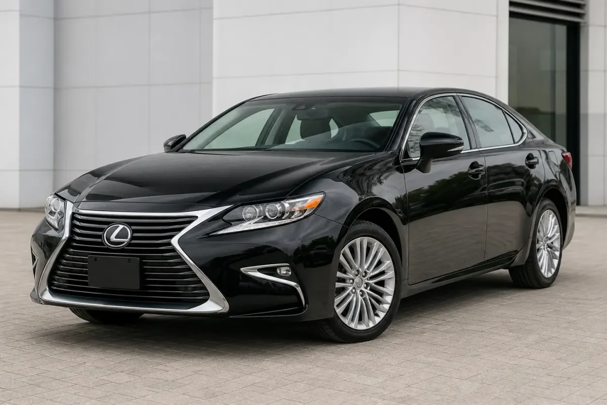 2017 Black Lexus ES 350 Luxury demo vehicle