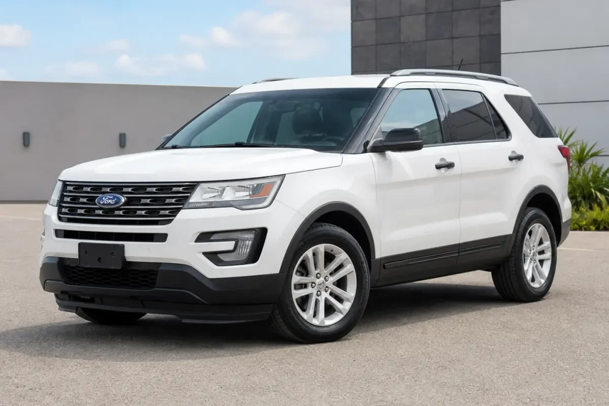 2017 White Ford Explorer XLT demo vehicle