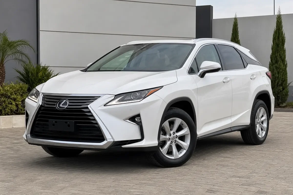 2018 Pearl White Lexus RX 350 Premium demo vehicle